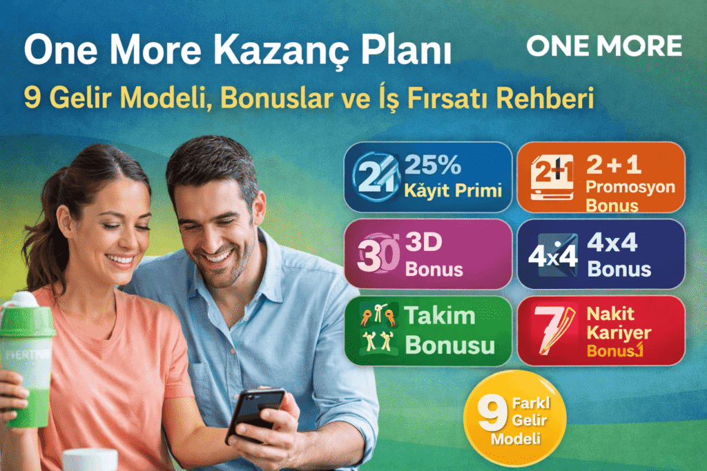 One More Kazanç Planı | 9 Gelir Modeli, Bonuslar ve İş Fırsatı
