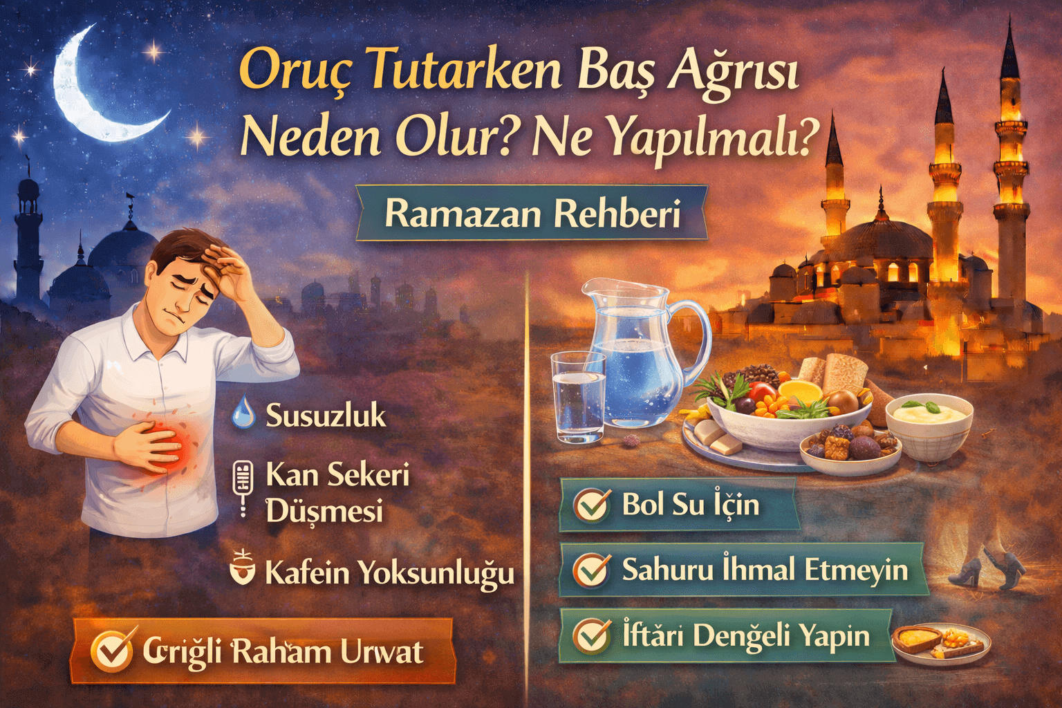Oruç Tutarken Baş Ağrısı Neden Olur? Ne Yapılmalı? | Ramazan Rehberi