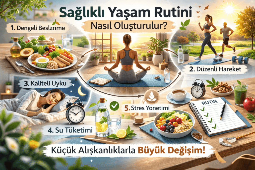 Sağlıklı Yaşam Rutini Nasıl Oluşturulur? Günlük Hayatta Uygulanabilir Adımlar