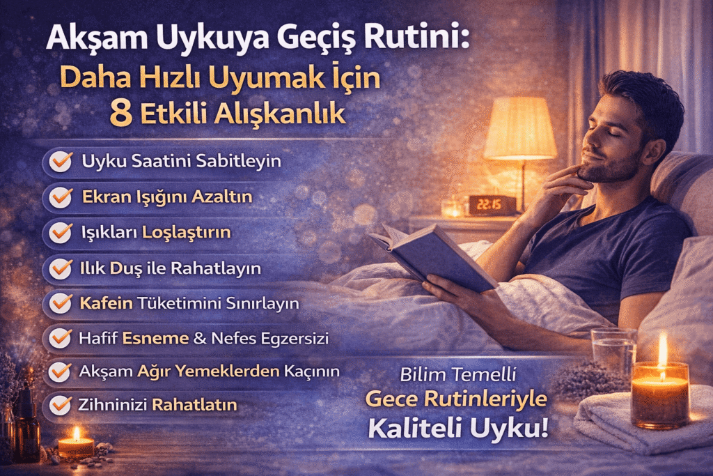 Akşam Uykuya Geçiş Rutini: Daha Hızlı Uyumak İçin 8 Etkili Adım